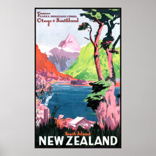 Südinsel Neuseeland Poster