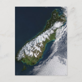 Südinsel, Neuseeland, Satellitenbild Postkarte