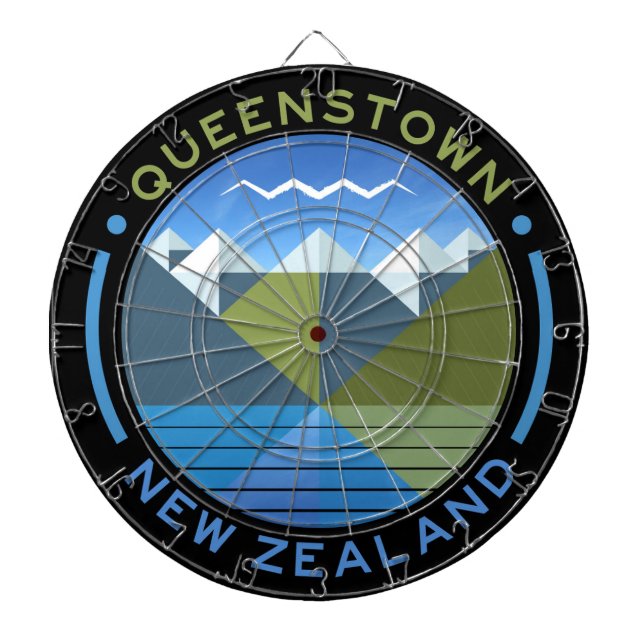 SÜDINSEL QUEENSTOWN NEUSEELAND DARTBOARD DARTSCHEIBE (vorne)