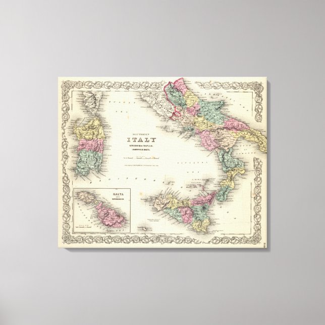 Süditalien Königreich Neapel Leinwanddruck (Vorderseite)