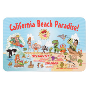 Südkalifornien Beach Paradies Magnet