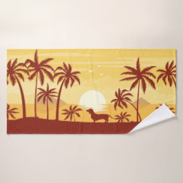 Südkalifornien Dackel Beach Towel Sunset Badehandtuch