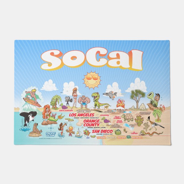 Südkalifornien Fußmatte (Vorderseite)