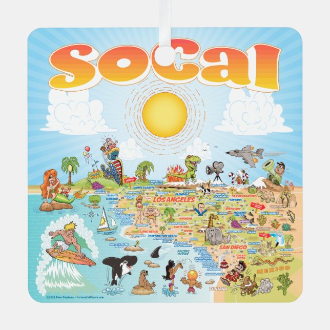 Südkalifornien Ornament Aus Metall (Vorderseite)