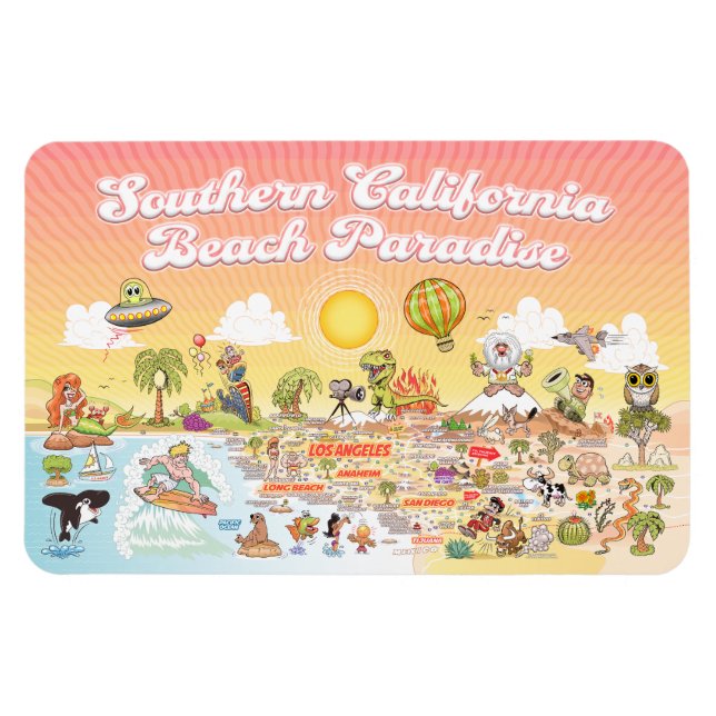 Südkalifornien Sunset Magnet (Horizontal)