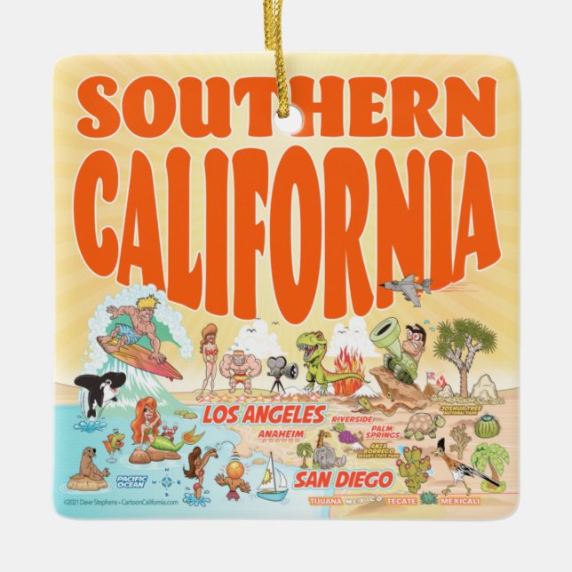 Südkalifornischer Platz Keramikornament (Vorderseite)