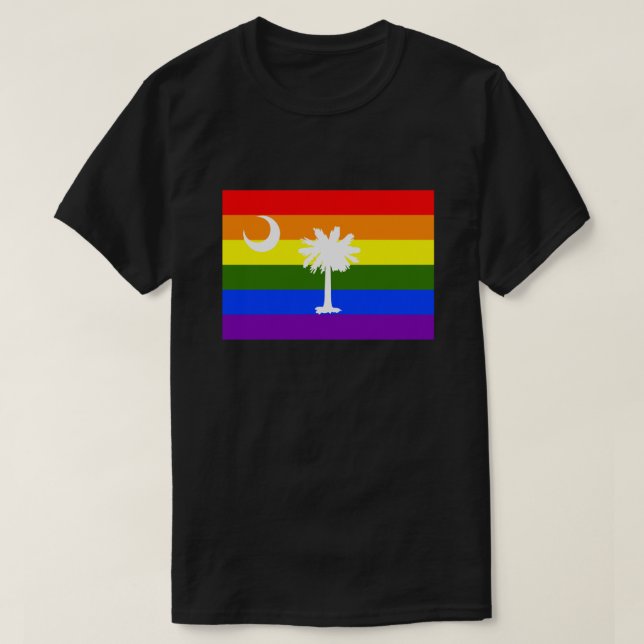 SÜDKAROLINA LGBT RAINBOW PRIDE FLAG T-Shirt (Design vorne)