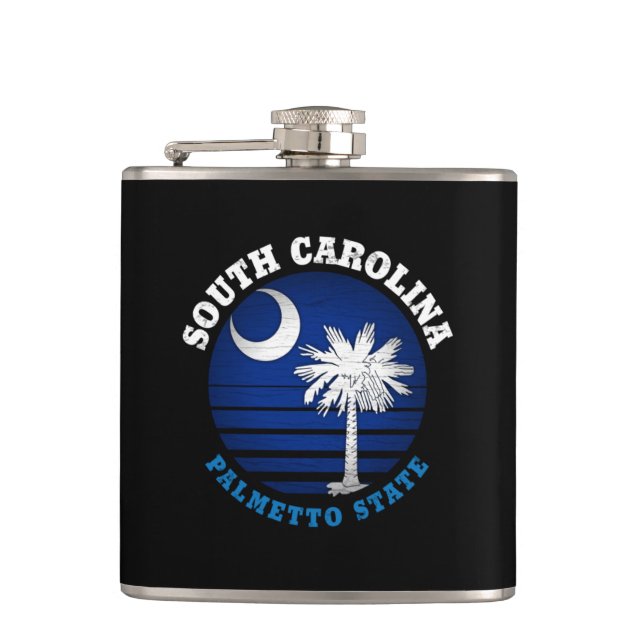 SÜDKAROLINA PALMETTO STAATLICHER FLAGHIP-FLASK FLACHMANN (Vorderseite)
