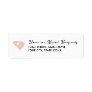 SÜDKAROLINA Staat Karte mit Herz - JEDE FARBE