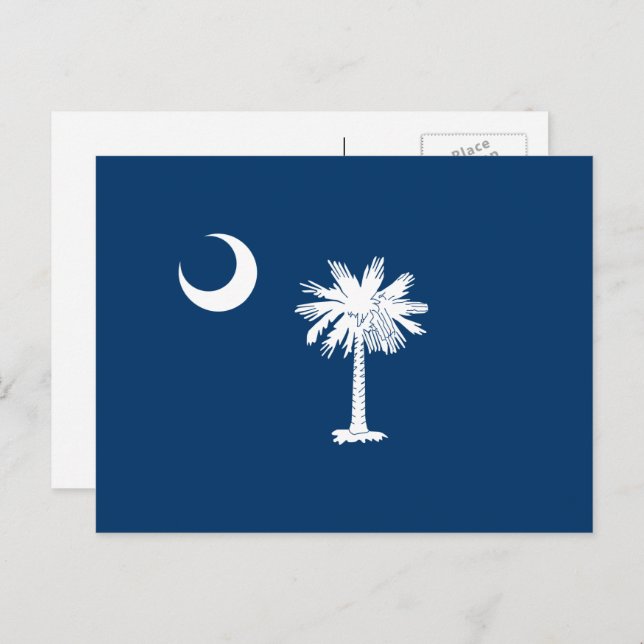 Südkarolinische Flagge, Flagge von South Carolina Postkarte (Vorne/Hinten)