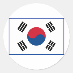 Südkorea-Aufkleber Runder Aufkleber