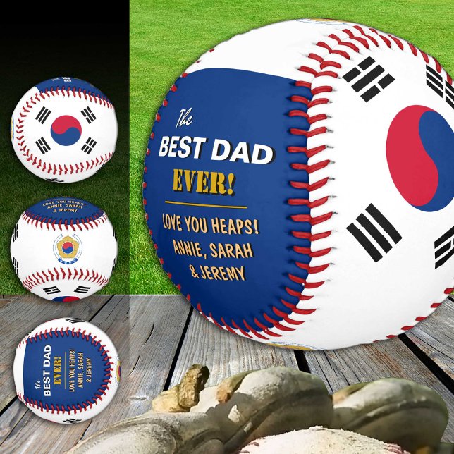 Südkorea Bester Vater, patriotisch, koreanische Fl Baseball (Von Creator hochgeladen)