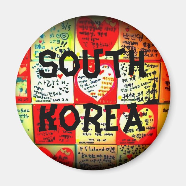 Südkorea Circle Magnet (Vorne)