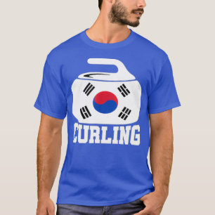 Südkorea Curling I Korea Flag Curling Stone T-Shirt