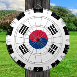 Südkorea - Dartboard & Korean Flag / Spielbrett Dartscheibe
