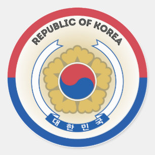 Südkorea-Erbe-Emblem Runder Aufkleber