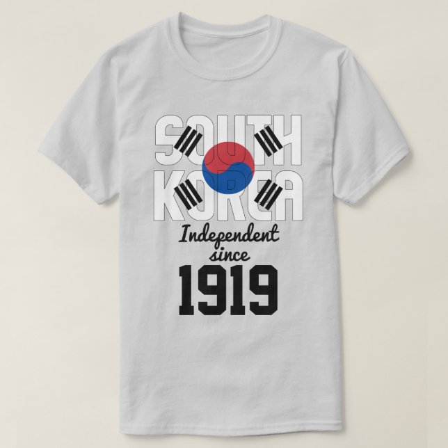 Südkorea Feier zur Unabhängigkeit der Flagge T-Shirt (Design vorne)