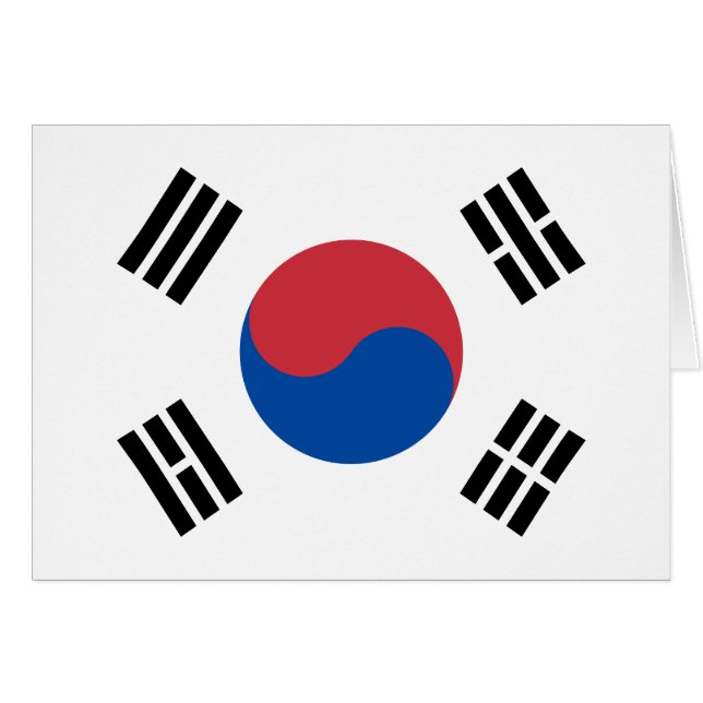 Südkorea-Flagge (Vorderseite (Horizontal))
