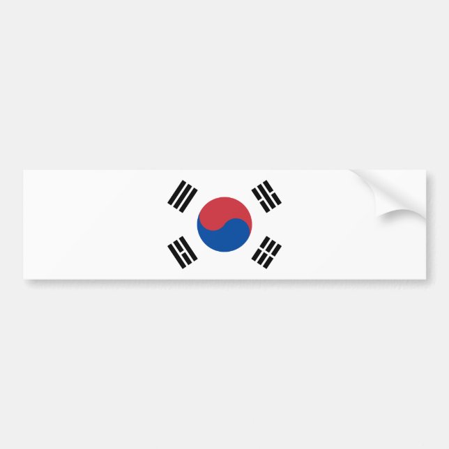 Südkorea-Flagge Autoaufkleber (Vorne)