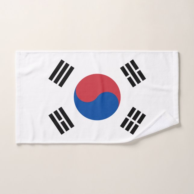 Südkorea-Flagge Badhandtuch Set (Handtuch)