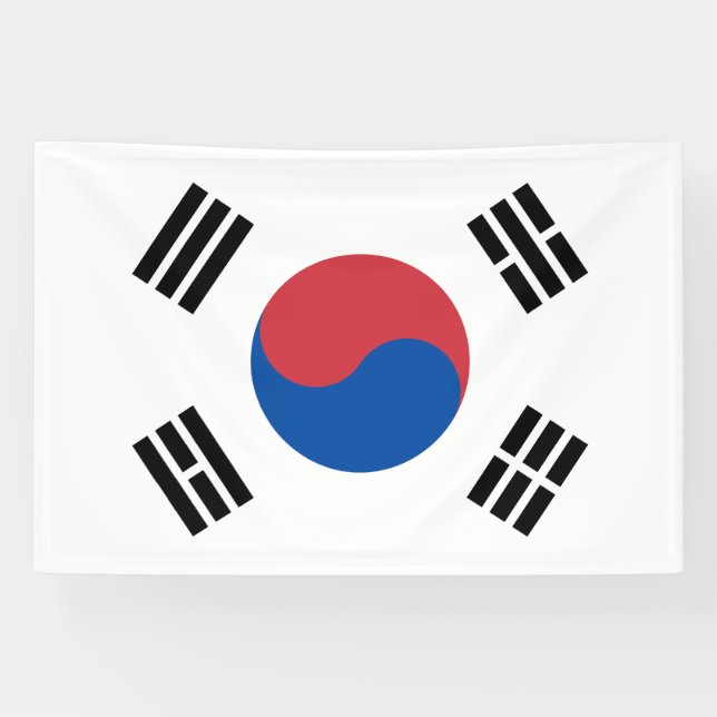 Südkorea-Flagge Banner (Horizontal)