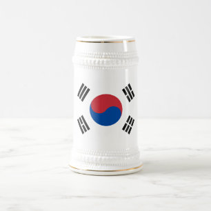 Südkorea-Flagge Bierglas