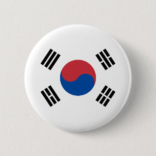 Südkorea-Flagge Button