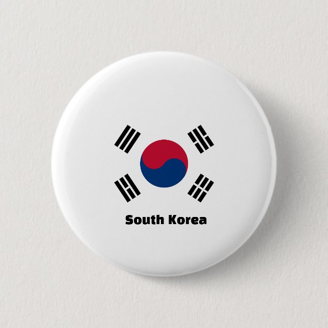 Südkorea-Flagge Button (Vorderseite)