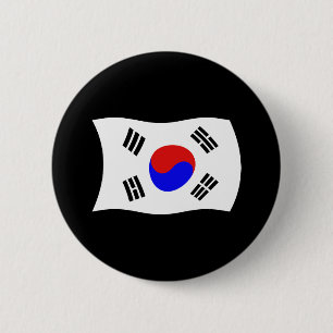 Südkorea-Flagge-Button Button