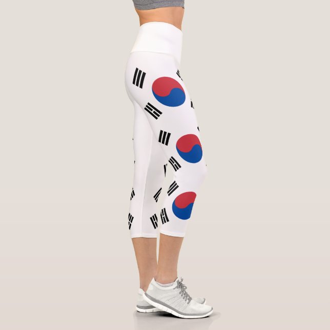 Südkorea-Flagge Capri Leggings (Rechts)