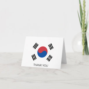 Südkorea-Flagge Dankeskarte