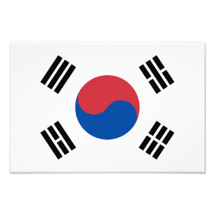 Südkorea-Flagge Fotodruck