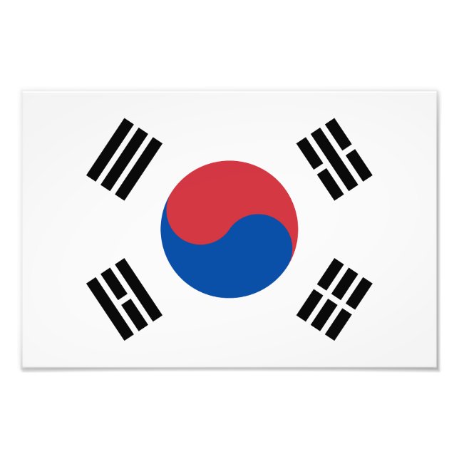 Südkorea-Flagge Fotodruck (Vorne)