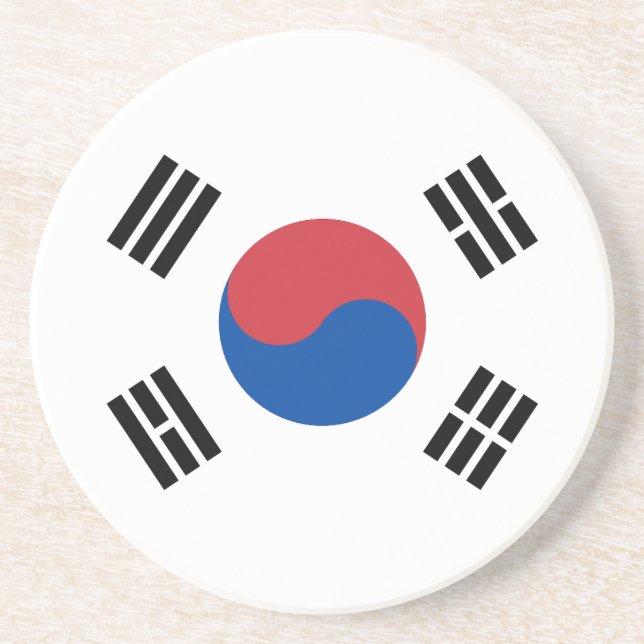 Südkorea-Flagge Getränkeuntersetzer (Vorne)