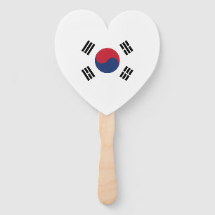 Südkorea-Flagge Herz Fächer
