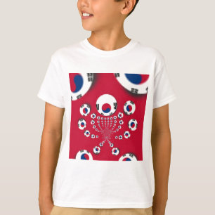 Südkorea Flagge Kaleidoskop Kunst Druck T-Shirt