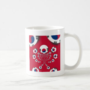 Südkorea-Flagge Kaleidoskop Kunst Druck Tasse