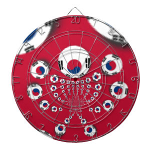 Südkorea-Flagge Kaleidoskop-Kunstprint Dartscheibe