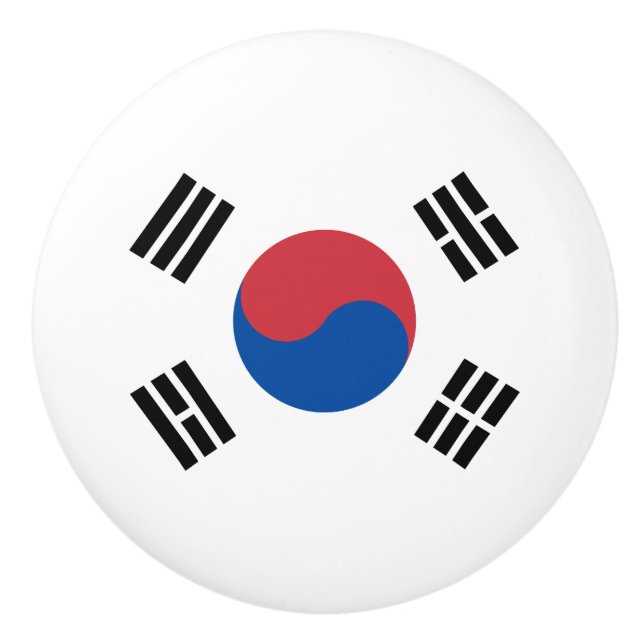 Südkorea-Flagge Keramikknauf (Vorderseite)
