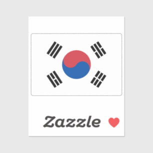 Südkorea-Flagge kundenspezifisch zugeschnitten Aufkleber