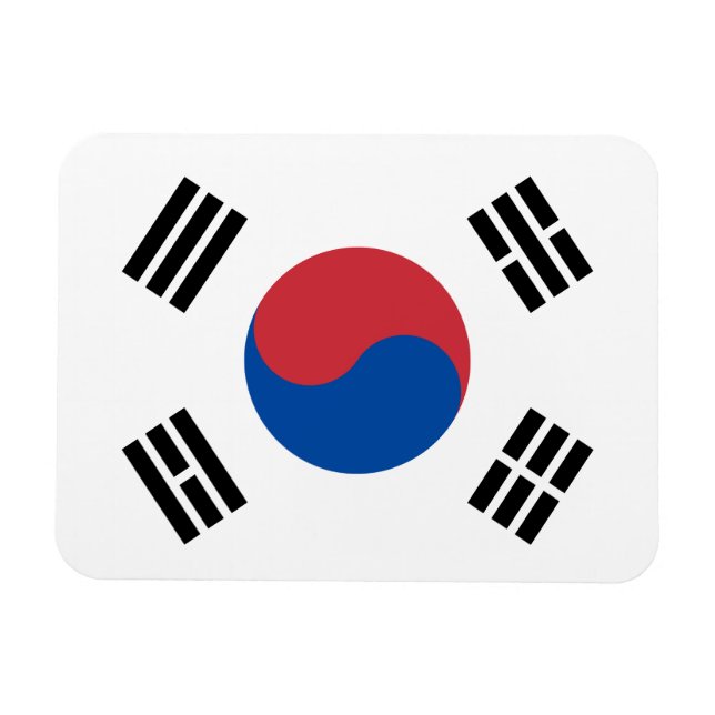 Südkorea-Flagge Magnet (Horizontal)