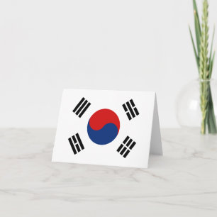 Südkorea-Flagge Notizkarte Karte