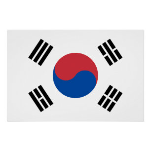 Südkorea-Flagge Poster