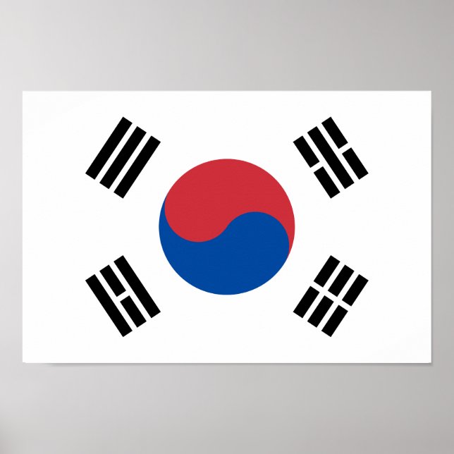 Südkorea-Flagge Poster (Vorne)