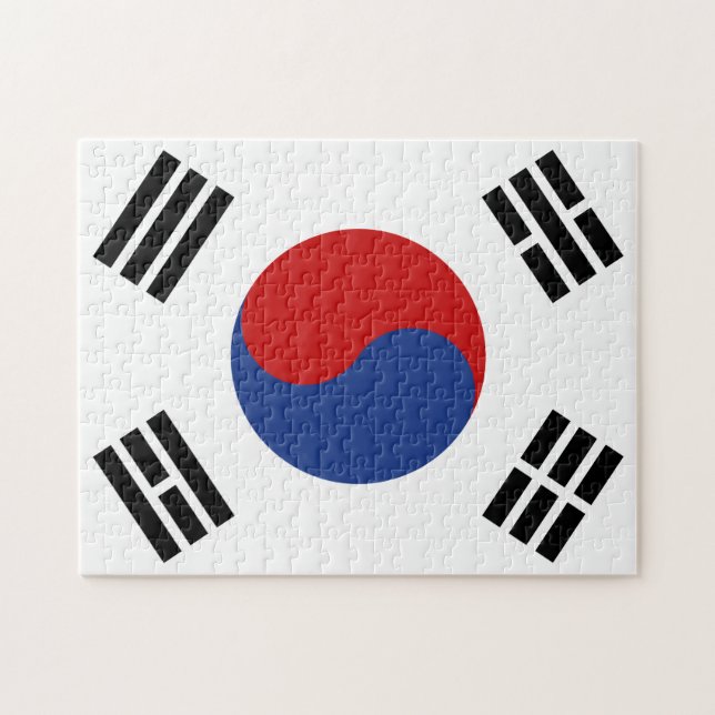 Südkorea-Flagge Puzzle (Horizontal)