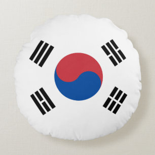 Südkorea-Flagge Rundes Kissen