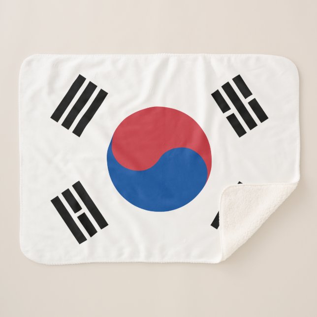Südkorea-Flagge Sherpadecke (Vorderseite (Horizontal))