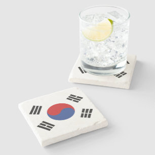 Südkorea-Flagge Steinuntersetzer