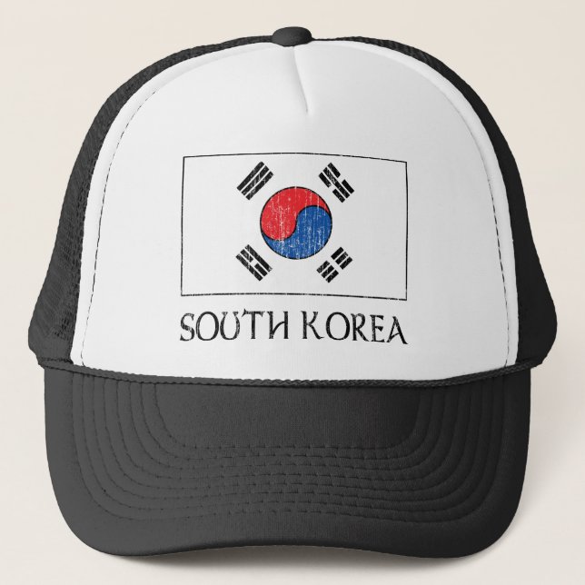 Südkorea-Flagge Truckerkappe (Vorderseite)