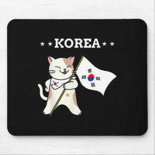 Südkorea - Flagge und Katze Mousepad